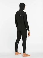 Modulator 4/3mm Long Sleeve Hooded Chest Zip Wetsuit - Black