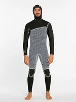 Modulator 4/3mm Long Sleeve Hooded Chest Zip Wetsuit - Black