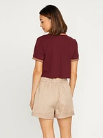 Poolup Polo Short Sleeve Shirt - Burgundy