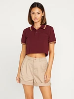 Poolup Polo Short Sleeve Shirt - Burgundy