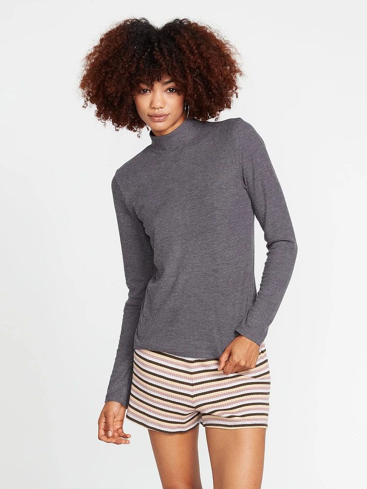 Lived Lounge Rib Long Sleeve Top