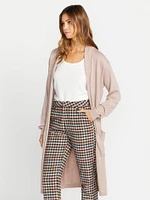 Lived Lounge Midi Throw Cardi Sweater - Winter Orchid