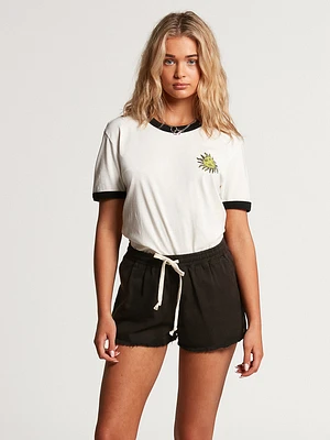 Strutin Stone Elastic Waist Short - Black