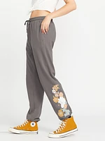 Truly Stoked Elastic Waist Fleece Pants - Slate Grey