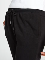 Stone Stackedd Jogger Pants - Black