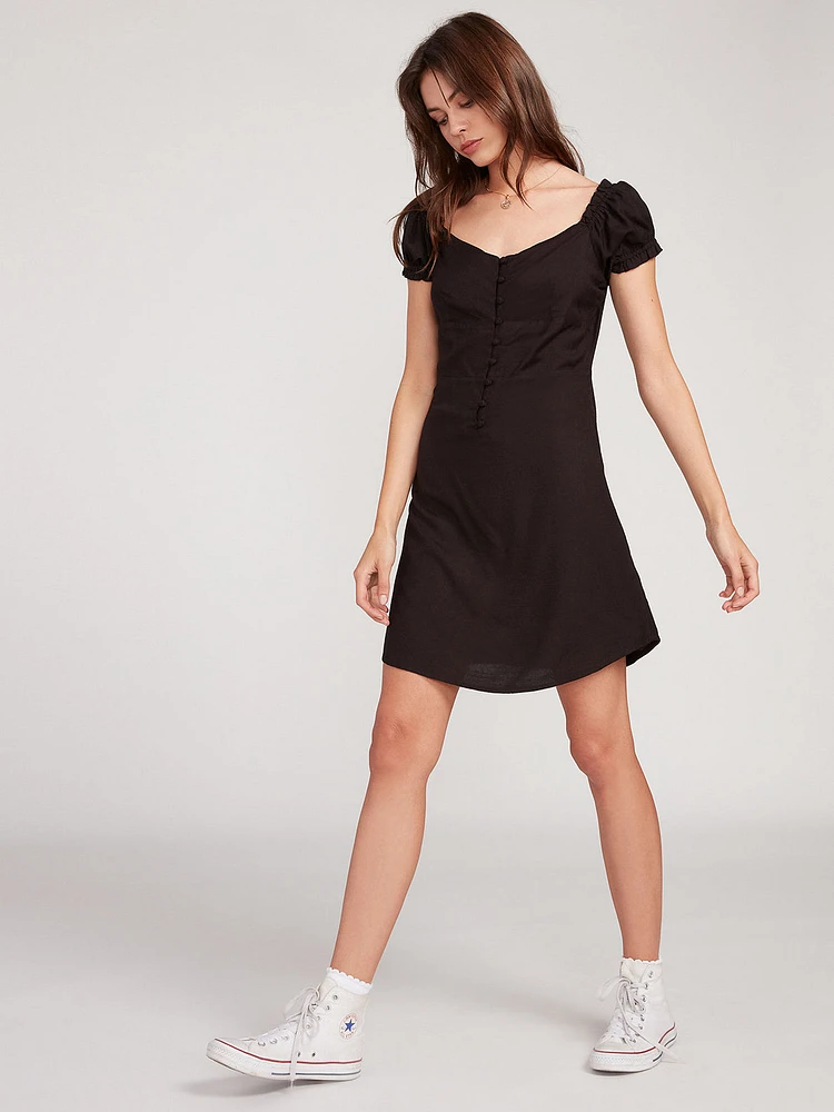 Window Cactus Dress - Black