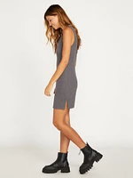 Lived Lounge Rib Dress - Black