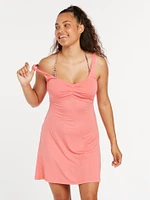 Swingin Summer Dress - Electric Coral