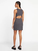 Lived Lounge Rib Backless Dress - Black