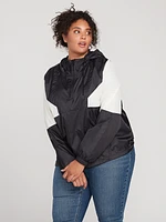 Wind Stoned Windbreaker Plus - Black White