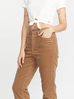 Stoned Straight Corduroy Pants - Mocha