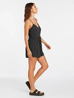 Wild Queendom Romper - Black White