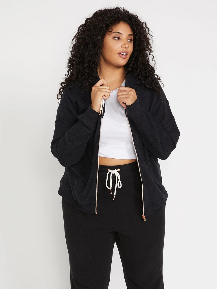 Lived Lounge Zip Fleece Plus - Black