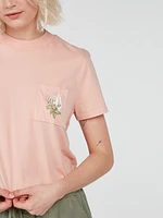 Pocket Dial Tee - Hazey Pink