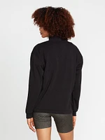 Sun Stacked Mock Neck Jacket - Black Combo