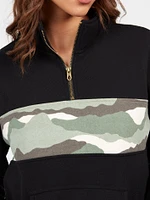 Stone Stacked Mock Neck Hoodie