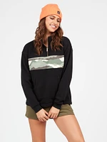 Stone Stacked Mock Neck Hoodie