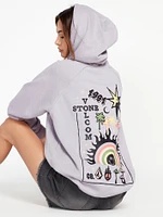 Truly Stoked Boyfriend Pullover Sweatshirt - Moonbeam