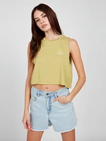 Stone Hour Crop Tank - Shadow Lime