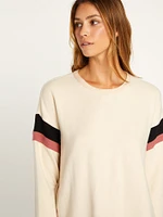 Lived Lounge Fleece Crew Sweatshirt - Cream