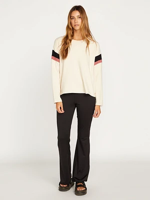 Lived Lounge Fleece Crew Sweatshirt - Cream