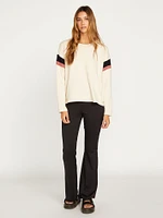 Lived Lounge Fleece Crew Sweatshirt - Cream