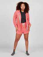 Lived Lounge Zip Sweatshirt - Electric Coral