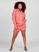 Lived Lounge Zip Sweatshirt - Electric Coral