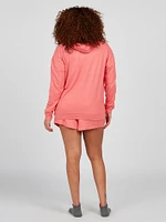 Lived Lounge Zip Sweatshirt - Electric Coral