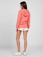 Lived Lounge Zip Sweatshirt - Electric Coral