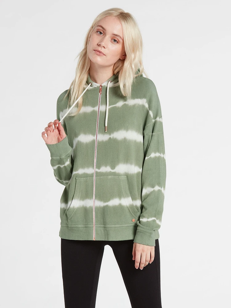 Lived Lounge Zip Sweatshirt - Light Army