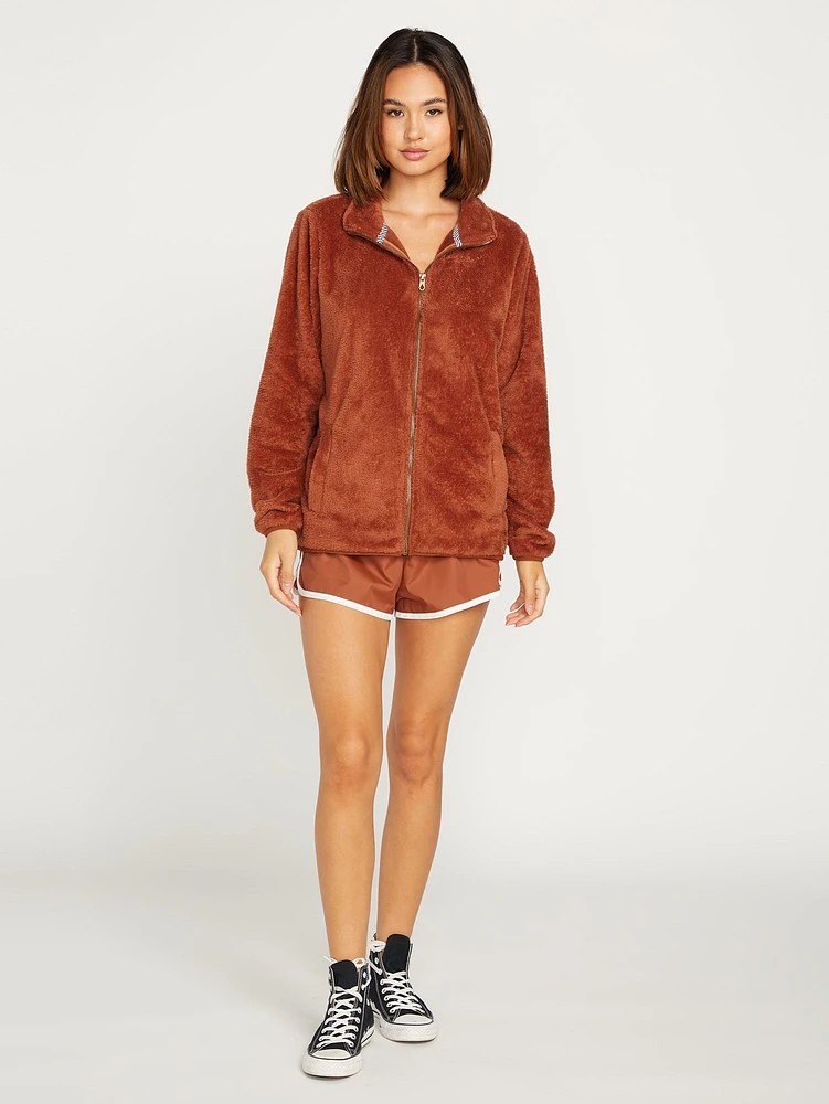 Pheelin Phuzzy Zip Jacket - Dark Clay