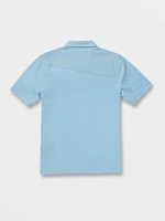 Big Boys Wowzer Polo Short Sleeve Shirt - Arctic Blue