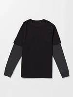 Big Boys Rotato Twofer Long Sleeve Shirt - Black