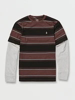 Big Boys Bandstone Twofer Long Sleeve Shirt - Mahogany