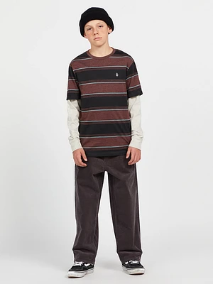 Big Boys Bandstone Twofer Long Sleeve Shirt - Mahogany