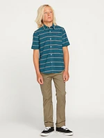 Big Boys Sayzon Stripe Short Sleeve Shirt - Aged Indigo