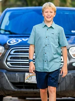 Big Boys Graffen Short Sleeve Shirt - Cali Blue Heather