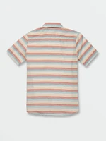 Big Boys Veecee Stripe Short Sleeve Shirt - Whitecap Grey