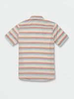 Big Boys Veecee Stripe Short Sleeve Shirt - Whitecap Grey