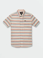 Big Boys Veecee Stripe Short Sleeve Shirt - Whitecap Grey