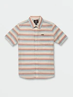 Big Boys Veecee Stripe Short Sleeve Shirt - Whitecap Grey