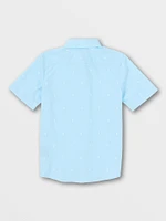 Big Boys Salford Short Sleeve Shirt - Washed Blue