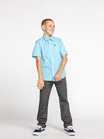 Big Boys Salford Short Sleeve Shirt - Washed Blue