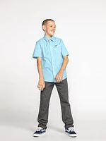 Big Boys Salford Short Sleeve Shirt - Washed Blue