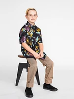 Big Boys Leaf Spray Short Sleeve Shirt