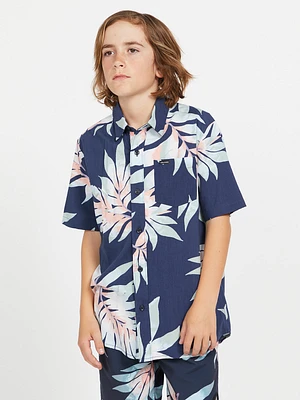 Big Boys Seeweed Short Sleeve Shirt - Navy