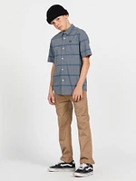 Big Boys Stone Stagger Short Sleeve Shirt - Pewter