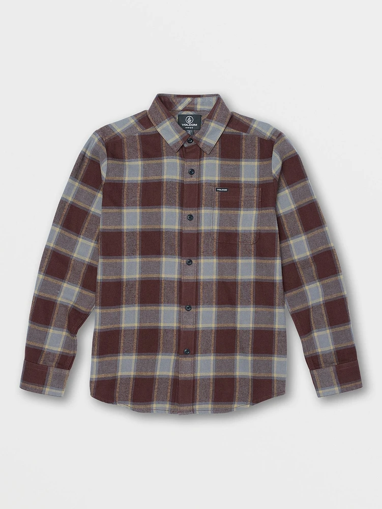 Big Boys Caden Plaid Long Sleeve Shirt