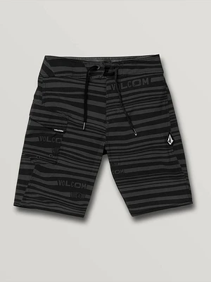 Big Boys Logo Stripe Mod-Tech Trunks - Black